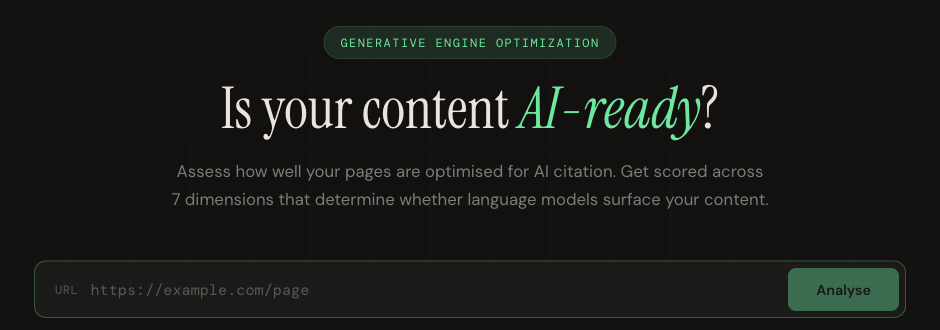 GEO Checker — scores how AI-ready your content is